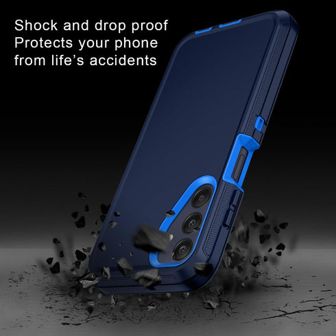 I-HONVA Shockproof Dust/Drop Proof Case for Samsung Galaxy A25 5G, Rugged Heavy Duty 3-Layer Protection, Navy Blue