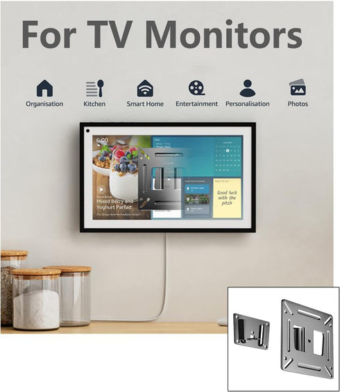 2 Pack Monitor Wall Mount for 14 -27 TVs, Small TV Mount for Computer Monitors, RV TV Mount, Holds up to 33lbs