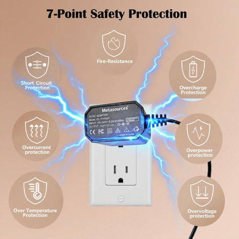 Metasources 5V OBD2 AC/DC Adapter Compatible with TOPDON AD PRO ArtiDiag Pro Bidirectional Scan Tool Scanner ECU Coding