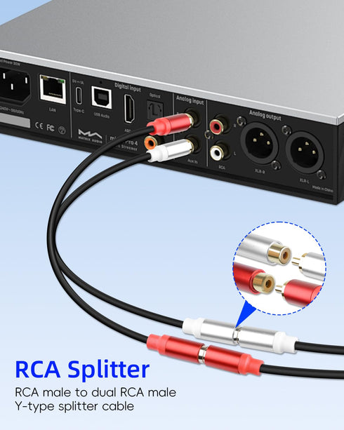 2Pack 2RCA 2RCA 1FT, 2 2 GELRHONR to Cable Short RCA Male to RCA Male Stereo Audio Cable for Subwoofer, Speaker, Home