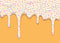 CORFOTO Fabric 10x8ft Dripping Ice Cream Backdrop White Cream Colorful Sprinkles Melting Texture