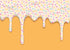 CORFOTO Fabric 10x8ft Dripping Ice Cream Backdrop White Cream Colorful Sprinkles Melting Texture
