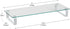 Contemporary Clear Glass Monitor Stand - Stylish Desktop Organizer and Laptop Riser