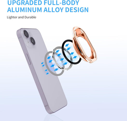 Magnetic Phone Ring Holder Stand with Mag Safe, Adjustable Phone Grip, Kickstand Magnet Accessories for iPhone