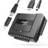 Unitek USB C to SATA IDE Adapter, External Hard Drive Converter Kit for 2.5/3.5 inch HDD/SSD, with USB A Connector