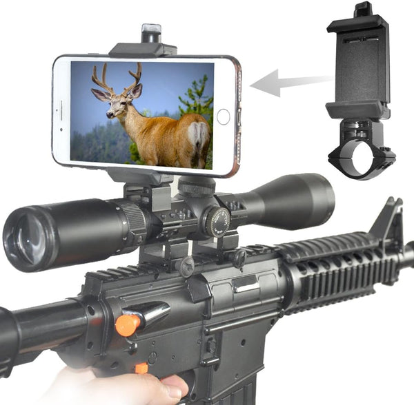 SOLOMARK 1" Rifle Scope Adapter Ring/Mount for Cellphone Holder to Capture Images and Videos While Hunting