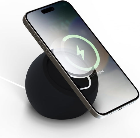 Charging Stand Compatible with MagSafe, Premium Silicone for iPhone 12/13/14/15, Discreet Cable Design