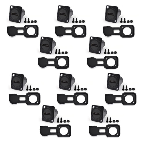 HDMI 2.0 Panel Threaded Fixed Mount Coupler, HDMI Panel Mount Adapter 4K@60Hz for TV Monitor Projector (10 Pack)
