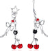 Shimmeroo 2Pcs Cherry Phone Charm Keychain, Cute Cell Phone Charms Kawaii Red Metal