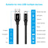 AGVEE 2 Pack 6ft Replacement Charger Data Cable for Garmin Nuvi GPS, Black