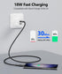 SUNGUY 6 inch/0.5FT USB C Android Auto Cable, 10Gbps USB C 3.1 Gen2 Data Transfer Cable, 3A Fast Charging Cord for