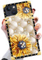 Diamond Sunflower iPhone 15 Plus Case for Women, 6.7" Soft TPU & Hard PC, Shockproof Luxury Protection.