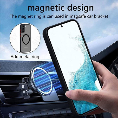 Samsung Galaxy A54 5G Case - Slim Black Magnetic Cover, Anti-Scratch, Shockproof, Magsafe Charger Support, Full Camera