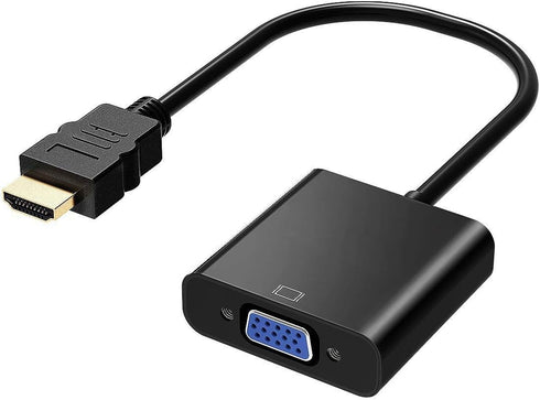 HDMI to VGA Adapter, Gold-Plated Male to Female for Computer, Desktop, Laptop, Monitor, Projector
