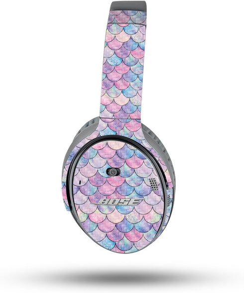 MightySkins Carbon Fiber Skin - Mermaid Scales for Bose QuietComfort 35 II Headphones | Durable, Protective
