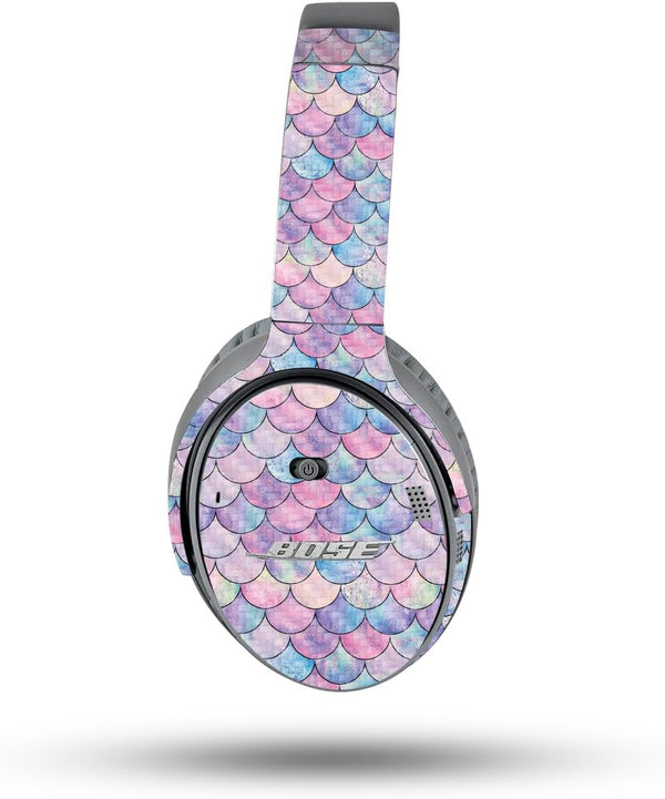 MightySkins Carbon Fiber Skin - Mermaid Scales for Bose QuietComfort 35 II Headphones | Durable, Protective
