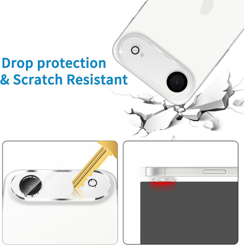 Dengduoduo 3 Pack 9H Camera Lens Protector for iPhone Air, Tempered Glass Lens Cover, Ultra HD, Hardness, Anti-Scratch
