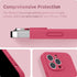SURPHY Liquid Silicone Phone Case for iPhone 13 Pro with Screen Protector, Soft Microfiber Lining, 6.1 inch, Hibiscus
