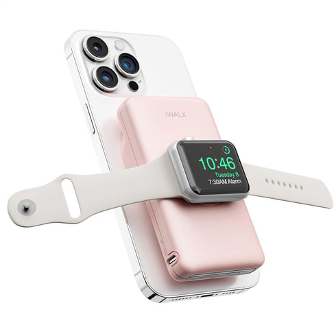 iWALK MAG-X Magnetic Wireless Power Bank 10000mAh, PD Fast Charging Portable Charger for iPhone 15/14/13/12 Series,