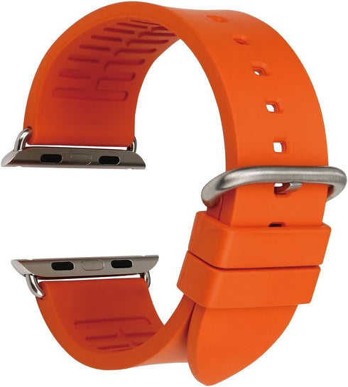REZERO Compatible with Apple Watch Band 49mm 45mm 44mm 42mm 41mm 40mm 38mm - Fluoro Rubber Strap with Buckle