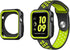Compatible with Apple Watch SE Series 6 Series 5 Series 4 44mm 40mm Case Silicone Bumper Resistant Waterproof Proof Impact Resistant Protective for Apple Watch Case 44mm 40mm (Green+ Black, 40mm)