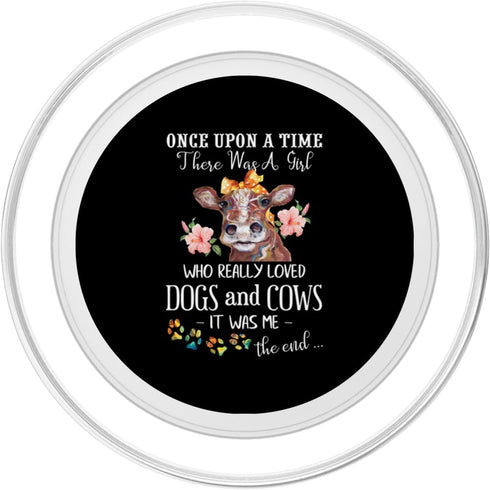 Once Upon A Time There Was A Girl Loved Dogs & Cows PopSockets PopGrip for MagSafe