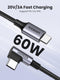 UGREEN 10FT Right Angle USB C Cable, 60W Type C for iPhone 15, MacBook Pro/Air, iPad Pro 2022, Galaxy S24/S23/S22,