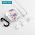 Lokigo Airpod Case for 2nd/1st Generation, Hard Cover Charging Case with Keychain, Front LED Visible, Color Flowers