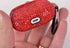 Sparkly Diamond Case for AirPods Pro 1&2 - Shockproof Rhinestone Cover Skin with Keychain, Rro Red