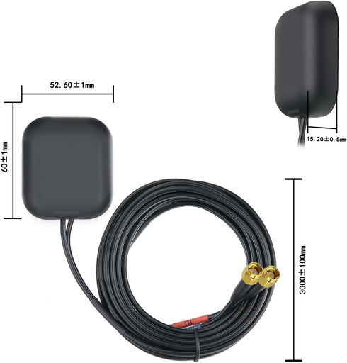 BINGFU 4G IP65 Dual-Band GPS/BeiDou + High-Gain Antenna with SMA Male Connector Waterproof for IoT/Telematics