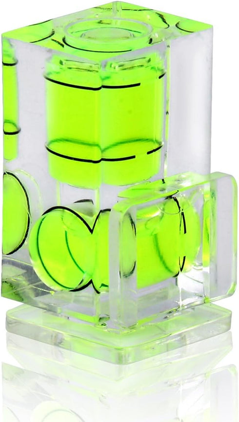6 Pack Hot Shoe Level - 2 Axis Bubble Spirit Level for DSLR Film Cameras, Combo Pack