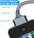 USB to 30 Pin Charging Cable (10 Feet) by Herfair - Nylon Braided USB Charging Cord Compatible with iPhone 4/4s/3G/3GS,