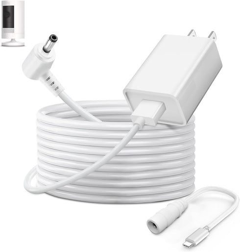 Power Adapter Charger Cord for Ring Stick Up Cam Battery/Plug-in 3rd Gen/2nd Gen & Ring Pan Tilt Stick Up Camera,
