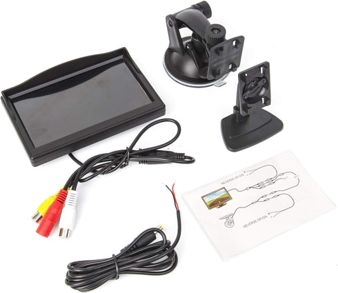 Yasoca 5 Inch 2 TFT LCD Car Color Rear View Monitor Screen for Parking Rear View Backup Camera with Optional