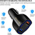 Fast Car Charger Adapter, QC3.0 Quick Power Delivery Block with Dual USB Type C Ports, Compatible with iPhone 15 Pro Max