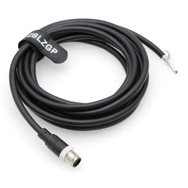M12 4 Pin Male Actuator Sensor Signal Cable A-Coded Electrical Industrial Shield Cable for Automation Control, Fieldbus