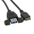 cablecc USB 3.1 Front Panel Header to USB 3.0 Type-A Female Extension Cable, 50cm Panel Mount Type