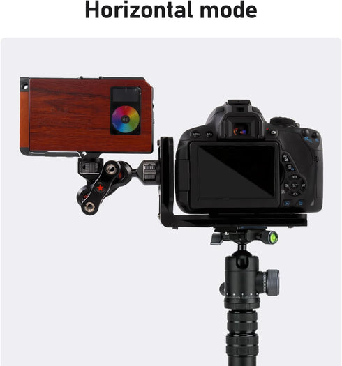 L Bracket Camera for DSLR - Real Single Vertical Horizontal Switching Tripod Quick Release Plate for Canon Nikon Sony