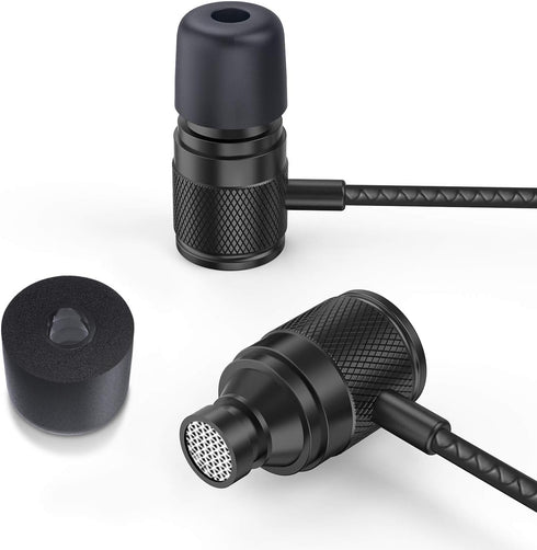 LUDOS Ultra Wired Earbuds - Noise Isolating, Microphone, Memory Foam, 5-Year Warranty, Perfect for iPhone, Samsung,