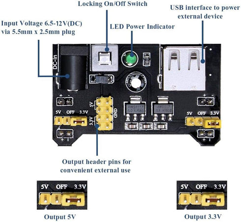 Electronics Component Fun Kit with E-Book, Upgraded Electronic Starter Kit for Arduino/Raspberry Pi