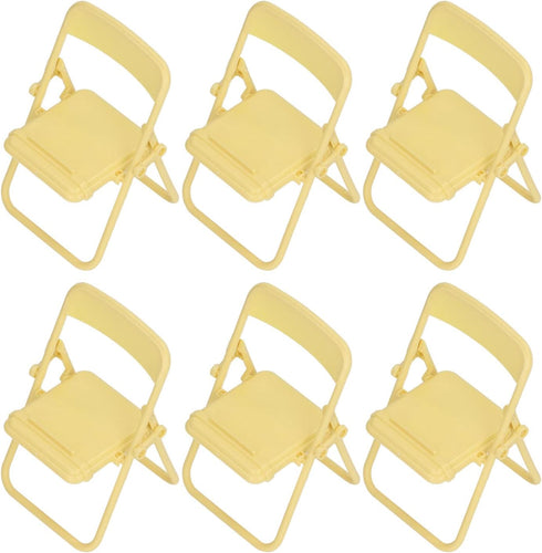 Pilipane 12x7cm 30 Mini Chair Shape Cell Phone Stand Cute Candy Color Foldable Mobile Phone Holder for Desk Tablet