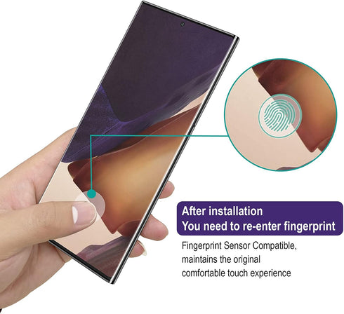 AACL 2 Pack Screen Protector for Samsung Galaxy Note 20 Ultra 5G, Curved Tempered Glass, 6.9 Inch