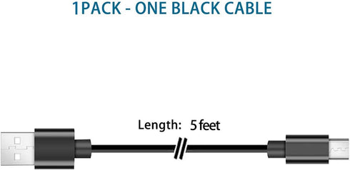 Micro USB Cable Charger for HyperX Cloud Flight, Corsair Void Pro, Razer BlackShark V2 Pro Headsets