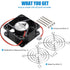 GDSTIME 60mm x 25mm 12V DC Waterproof IP67 Fan, High Speed Dual Ball Bearing Brushless Cooling Fan for Solar Battery