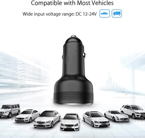 30W 65W Car Charger Compatible for Oneplus 13 12 11 10 9 Pro | Fast Car Charge for One Plus 7 6T 6 (Black)