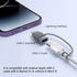 USB C to Lightning Adapter, 4 Pack, 1.8-2.2A 15W Fast Charging, Data Sync for iPhone/iPad, Anti-Lost Loop