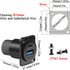 QIANRENON USB3.0 & USB C 3.1 Panel Mount Adapter, USB A & USB C Feedthrough Bulkhead Mount Socket