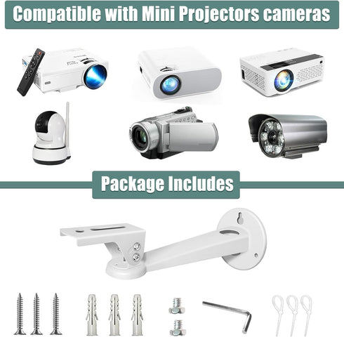 2-Be-Best 360 11 lbs 7.8 inch Mini Projector Wall Mount Adjustable Rotation Projecter Wall Mount Holder