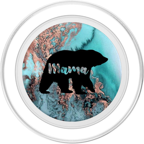 Teal Rose PopSockets PopGrip for MagSafe - Mama Bear Watercolor