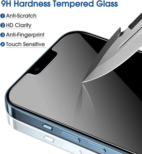 amFilm Glass Screen Protector for iPhone 13 Pro 6.1 inch, iPhone 13 6.1 inch, iPhone 14 6.1 inch, Easy Installation